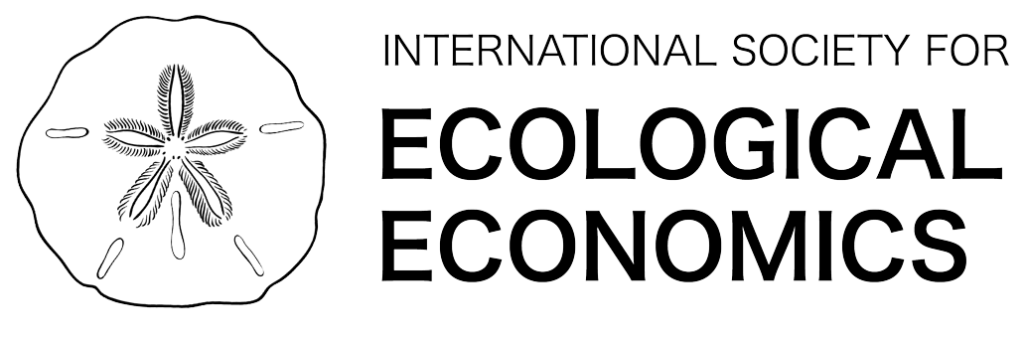 Logo of the International Society for Ecological Economics in black and white