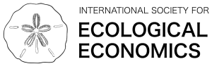 Logo of the International Society for Ecological Economics in black and white