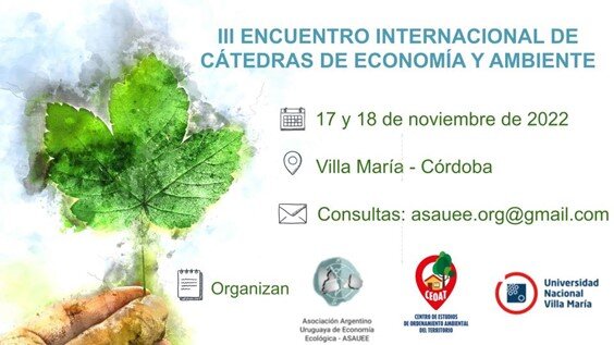 III Encuentro Internacional de Catedras de Economia Y Ambiente