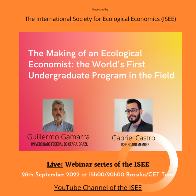 New Webinar for Undergraduate Program in Ecological Economist